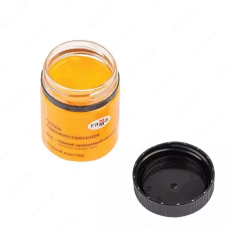 Художественная Гуашь №161 Гамма Старый Мастер  банка 40 мл. (Арт. - 12112040161) Кадмий светло/оранжевый