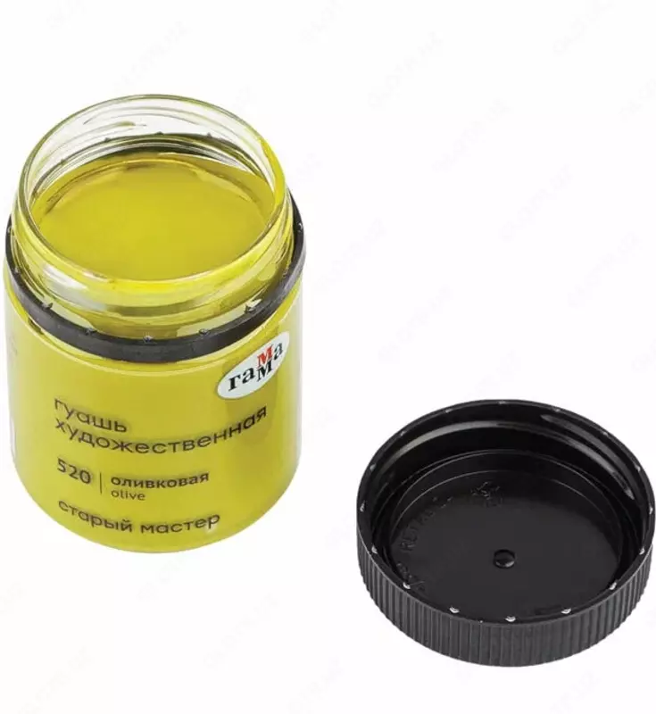 Художественная Гуашь №520 Гамма Старый Мастер  банка 40 мл. (Арт. - 12112040520) Оливковая