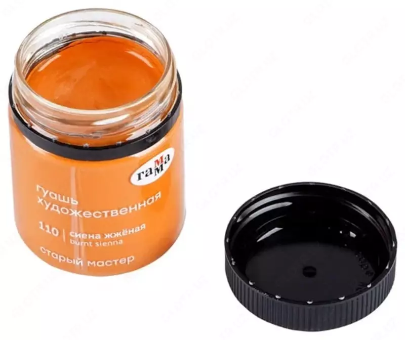 Художественная Гуашь №110 Гамма Старый Мастер  банка 40 мл. (Арт. - 12112040110) Сиена жженая