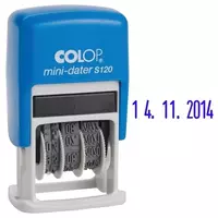  Marka avtomatik mini-dater Colop S120 D19 rus. d/d  bir qator (m. - 104693) Moviy - 