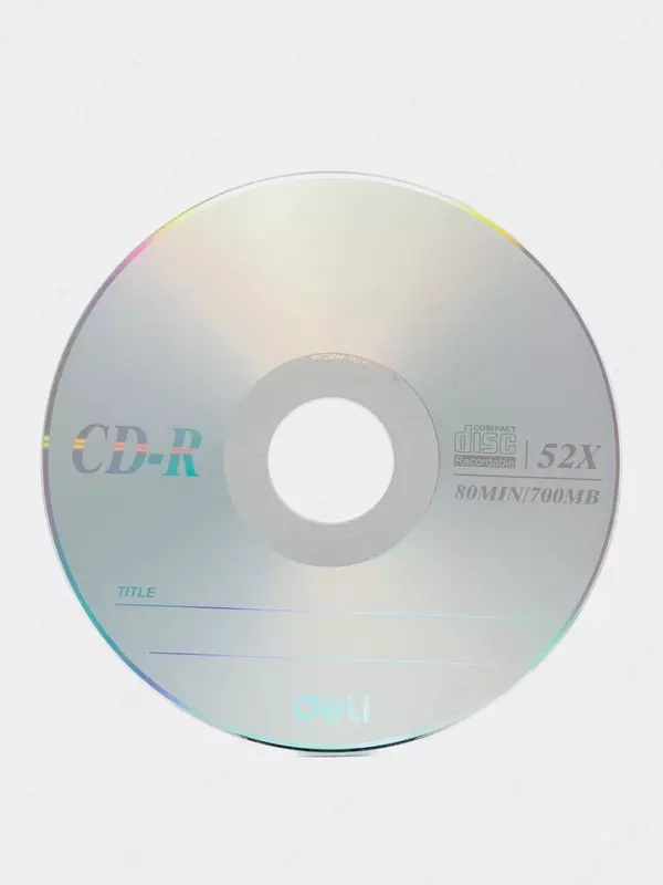 Диск CD-R Deli 700 MB/52х  (Арт. - 3725) Металлик