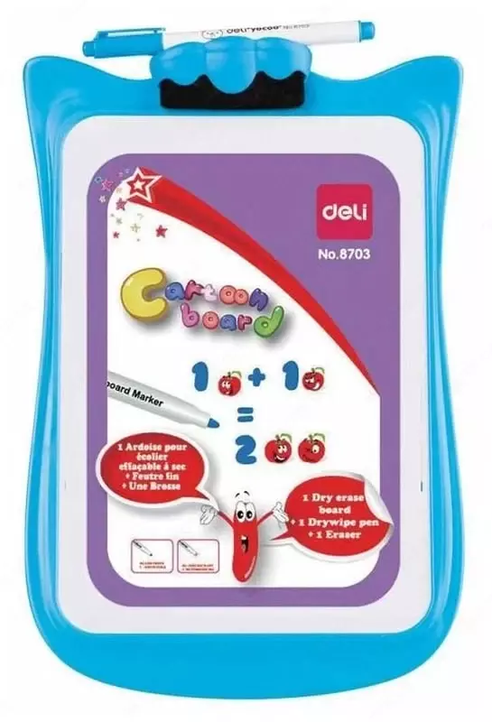 Белая магнитно-маркерная доска Deli 20.6 х 30.3 см (Арт. - 8703) Ассортимент