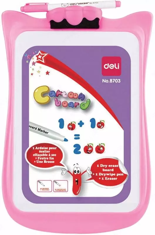  Белая магнитно-маркерная доска Deli 20.6 х 30.3 см (Арт. - 8703) Ассортимент - 