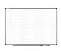 Белая магнитно-маркерная доска (клетка) Deli 90 х 120 см (Арт. - 8745)