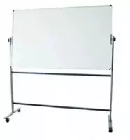 Белая магнитно-маркерная доска на роликовой опоре Deli 90 х 120 см (Арт. - 7882) Двусторонняя