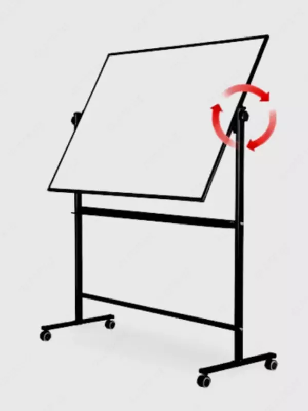  Белая магнитно-маркерная доска на роликовой опоре Deli 90 х 120 см (Арт. - 7882) Двусторонняя - 