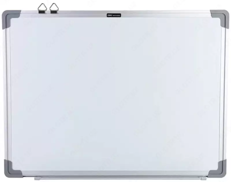 Белая магнитно-маркерная доска на алюминиевой раме Deli EV900  90 х 120 см (Арт. - 900-EV)