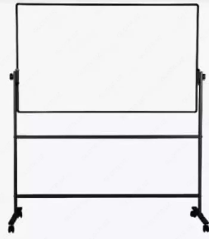 Белая магнитно-маркерная доска на роликовой опоре Deli 90 х 180 см (Арт. - 7884) Двусторонняя