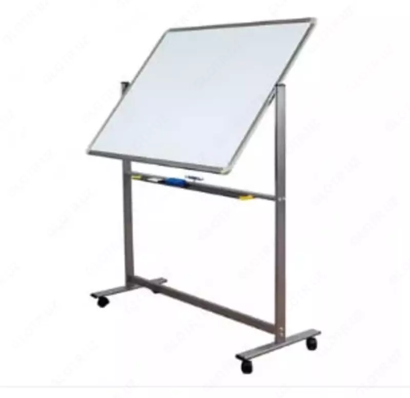 Белая магнитно-маркерная доска на роликовой опоре Deli EV162  90 х 150 см (Арт. - 162-EV) Односторонняя