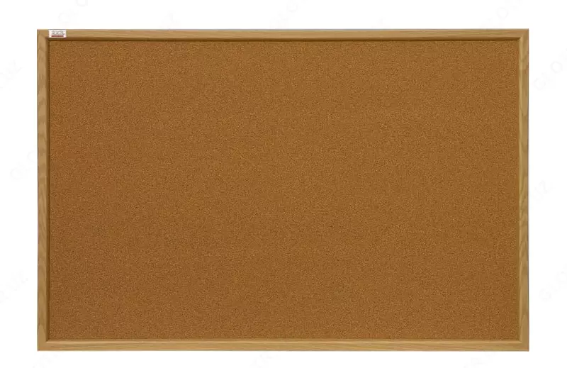 Yogoch ramkadagi mantar displey taxtasi (120 x 180 sm) Jigarrang