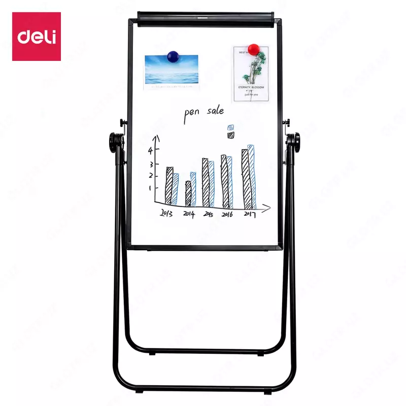 Deli stendidagi flipchart taxtasi 60 x 90 sm (Art. - 7891) Bir tomonlama