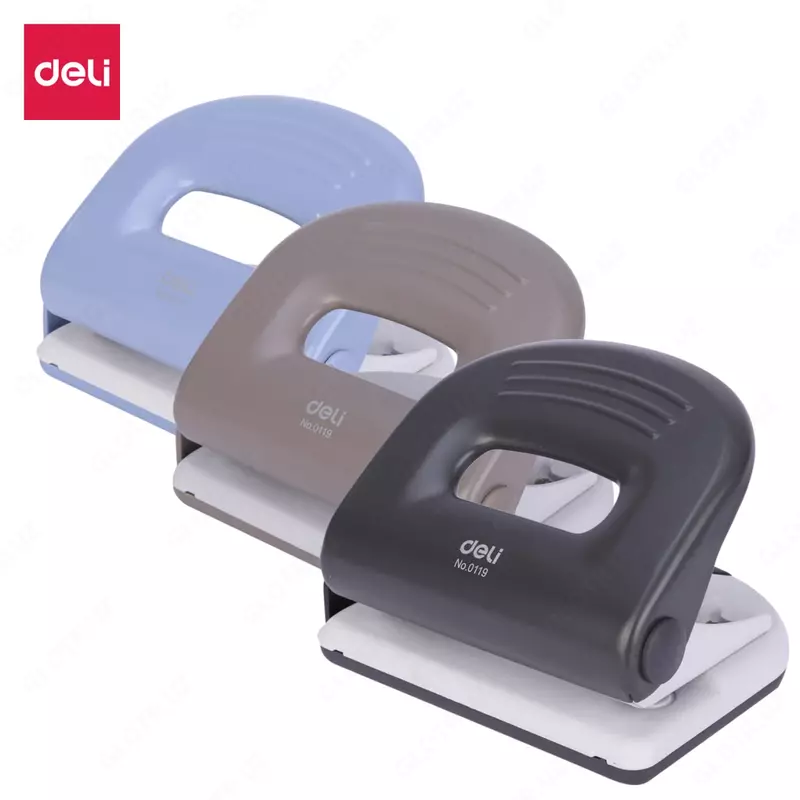 Канцелярский дырокол Deli  с двумя отверстиями  25 л. (Арт. - 0119) Ассортимент