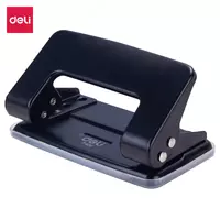 Канцелярский мини-дырокол Deli  с двумя отверстиями  8 л. (Арт. - 40020-ET) Черный