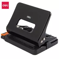  Канцелярский дырокол Deli PowerSaving  25 л. (Арт. - 0142bk) Черный - 