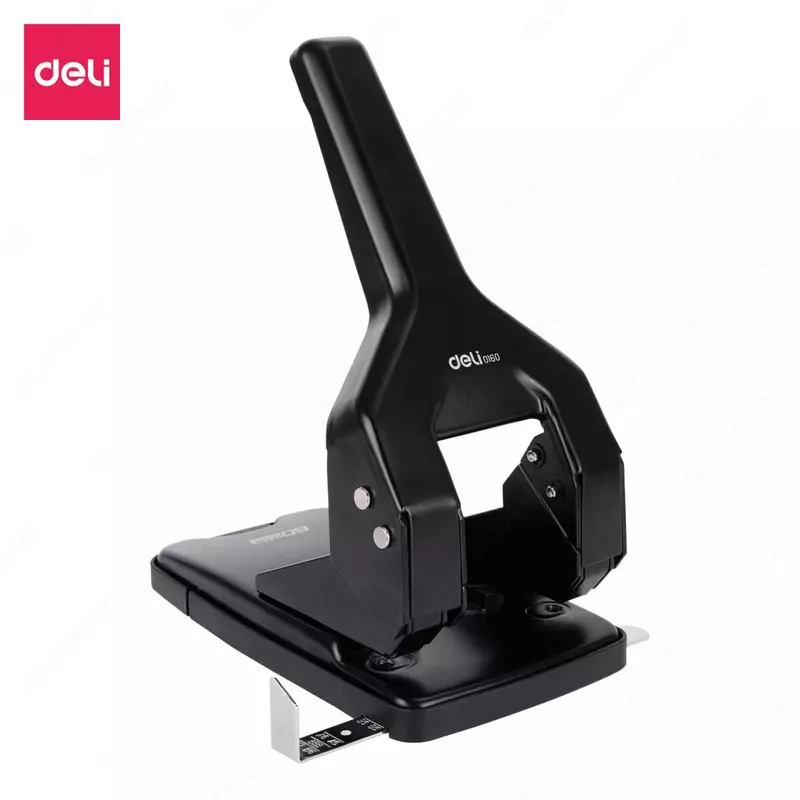 Канцелярский дырокол Deli  с двумя отверстиями  60 л. (Арт. - 0160) Черный