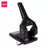 Канцелярский дырокол Deli  с двумя отверстиями  60 л. (Арт. - 0160) Черный