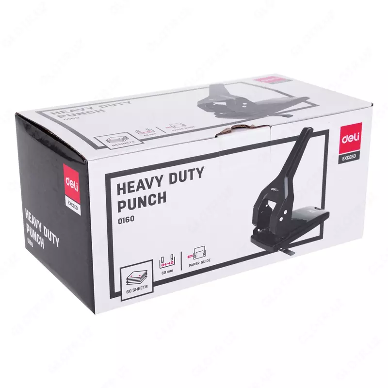   Канцелярский дырокол Deli  с двумя отверстиями  60 л. (Арт. - 0160) Черный