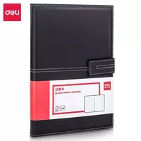 Ежедневник для записей (клетка) Deli иск. кожа  185 х 260 мм  120 л (Арт. - 3344-bk) Черный