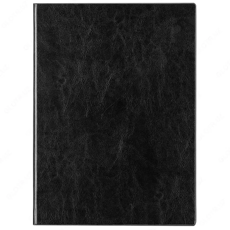 Yozuvlar uchun kundalik (satr) Deli davosi. teri  195 x 270 mm  160 l (Art. - 3306-bk) Qora