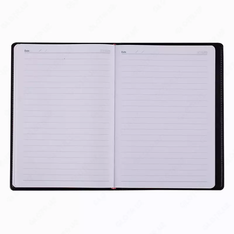  Yozuvlar uchun kundalik (satr) Deli davosi. teri  175 x 250 mm  120 l (m. - 7910) Qora - 