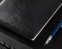   Ежедневник для записей (линия) Deli иск. кожа  143 х 205 мм  80 л (Арт. - 7993 ) Черный