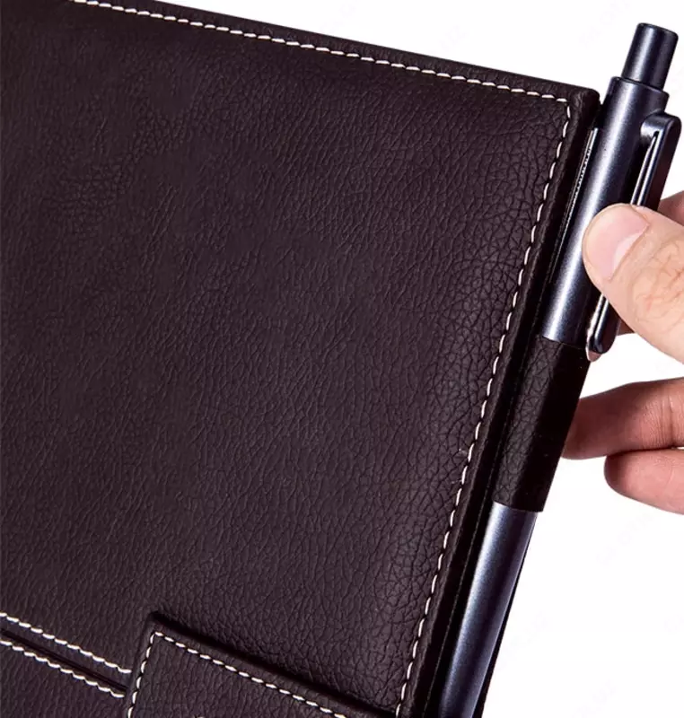   Ежедневник для записей (клетка) Deli иск. кожа  150 х 220 мм  120 л (Арт. - 3343-br) Коричневый