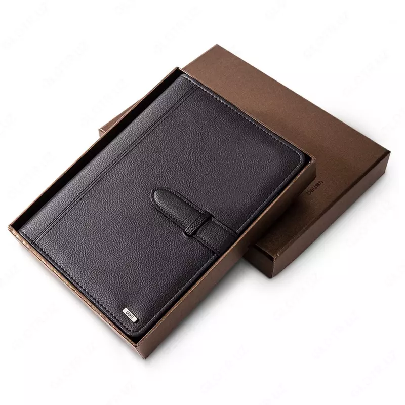 Ежедневник для записей (линия) Deli иск. кожа  143 х 205 мм  100 л (Арт. - 3197) Черный