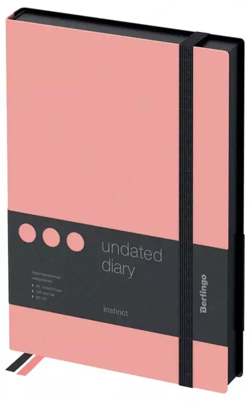 Berlingo Instinct sanasiz kundaligi  davo. teri  A5  136 l (Art. - UD0_91501) Flamingo/qora