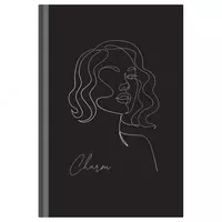 Ежедневник недатированный ЛАЙТ BG Силуэт  soft-touch ламинация  А5  136 л (Арт. - ЕН5и136_лс_тф_12) Черный