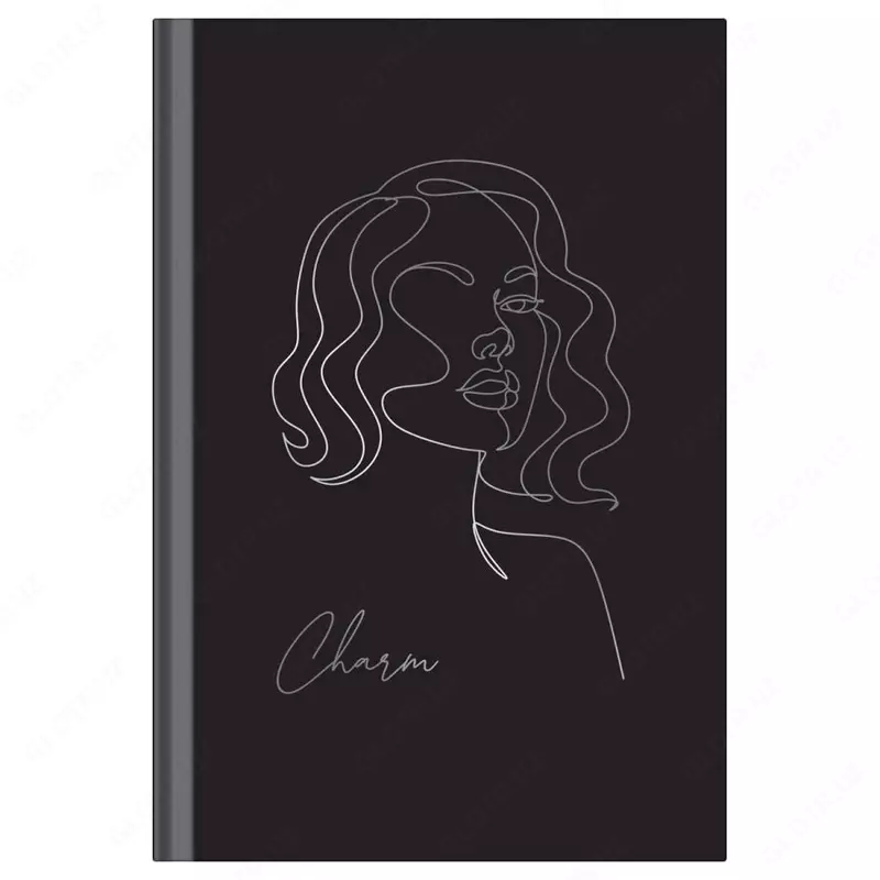 Ежедневник недатированный ЛАЙТ BG Силуэт  soft-touch ламинация  А5  136 л (Арт. - ЕН5и136_лс_тф_12) Черный