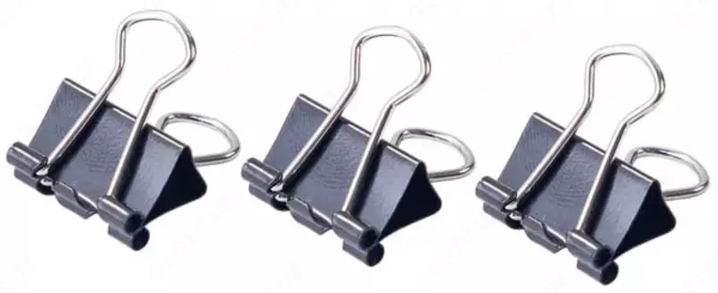   Упаковка металлических зажимов для бумаг Deli 15 мм  12 шт. (Арт. - 38566) Черные