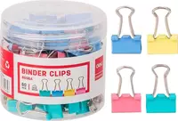 Deli metall qogoz qisqichlari toplami 15 mm  60 dona. (m. - 8556)  turli xil