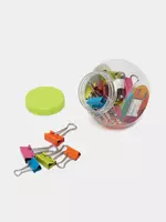 Deli 15/19/25 mm metall qogoz qisqichlari toplami  24 dona. (m. - 8560) Pol. turli xil