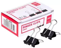 Упаковка металлических зажимов для бумаг Deli 19 мм  12 шт. (Арт. - 38565) Черные