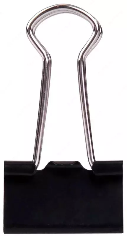  Упаковка металлических зажимов для бумаг Deli 19 мм  12 шт. (Арт. - 38565) Черные - 