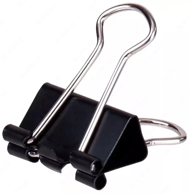   Упаковка металлических зажимов для бумаг Deli 19 мм  12 шт. (Арт. - 38565) Черные