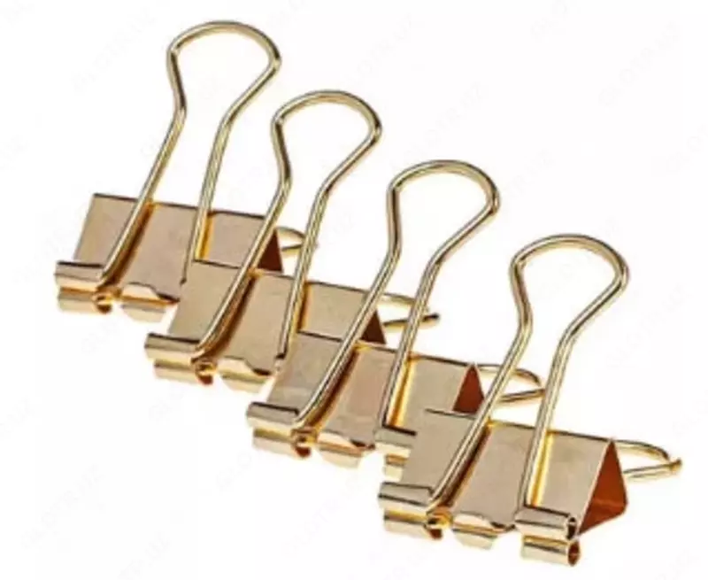 Deli metall qogoz qisqichlari toplami 19 mm  25 dona. (Art. - 78200-CRG) Oltin