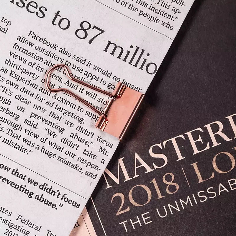  Deli metall qogoz qisqichlari toplami 19 mm  25 dona. (Art. - 78200-CRG) Oltin Chakana savdo