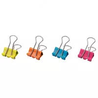  Упаковка металлических зажимов для бумаг Deli 19 мм  25 шт. (Арт. - 8558) Цв. ассорти - 