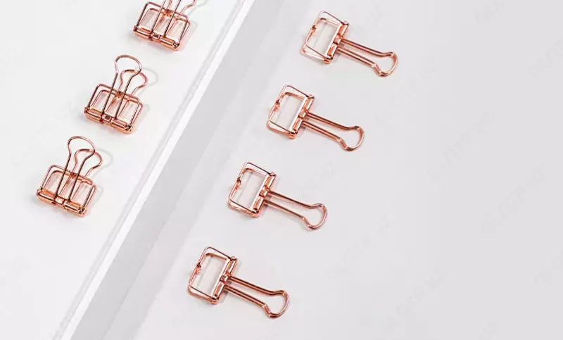  Упаковка металлических зажимов для бумаг Deli 19 мм  8 шт. (Арт. - 9414-CGD) Золотистые - 