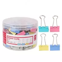 Упаковка металлических зажимов для бумаг Deli 25 мм  48 шт. (Арт. - 8554) Цв. ассорти