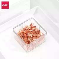  Deli metall qogoz qisqichlari toplami 19 mm  50 dona. (Art. - 78204) Oltin - 