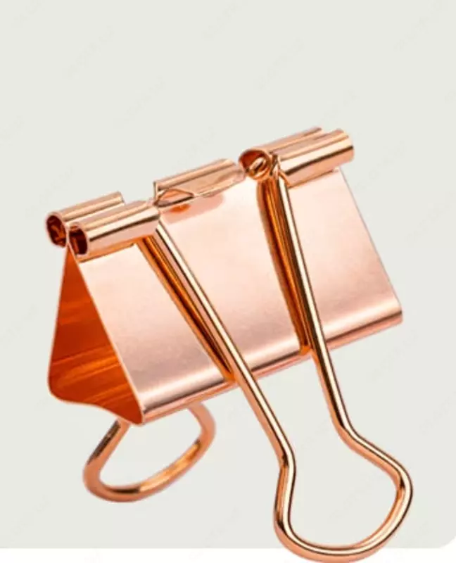   Deli metall qogoz qisqichlari toplami 19 mm  50 dona. (Art. - 78204) Oltin