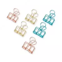 Deli metall qogoz qisqichlari toplami 19 mm  8 dona. (m. - 78206) Pol. turli xil