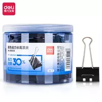 Deli metall qogoz qisqichlari toplami 41 mm  24 dona. (Art. - 8562-S) Qora