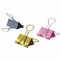  Berlingo metall qogoz qisqichlari toplami 19 mm  10 dona. (Art. - BC1019f) Pol. turli xil - 