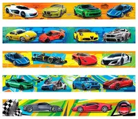 Закладка-магнит для книг ArtSpace Спортивные автомобили  25 х 200 мм  блестки. (Арт. - 243762) Цв. ассорти