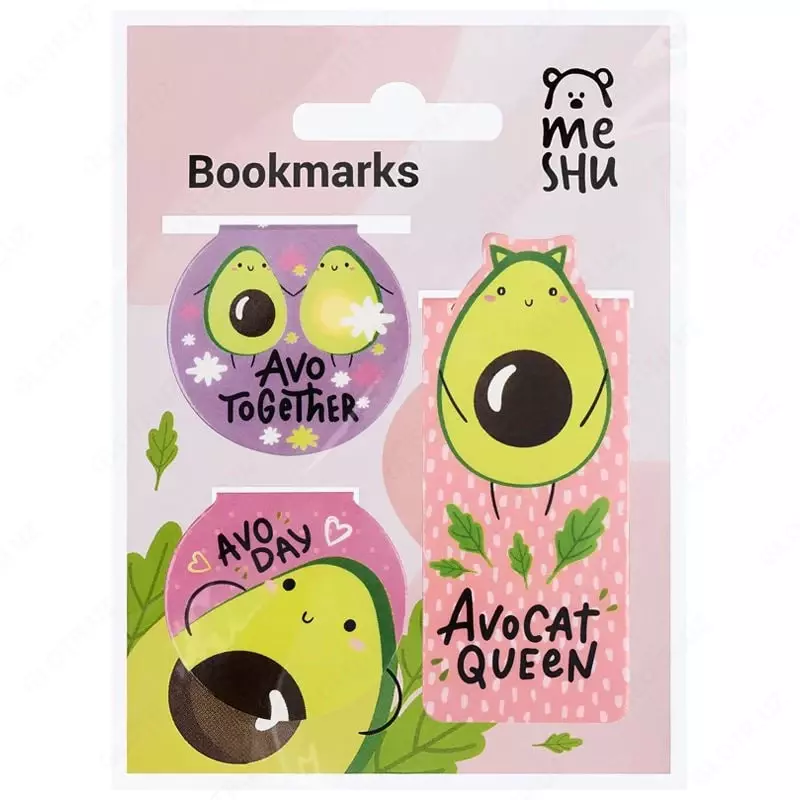 Закладка-магнит для книг MESHU Avocat  3 шт. (Арт. - MS_46713) Цв. ассорти