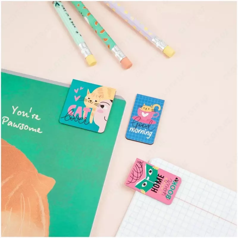   Закладка-магнит для книг MESHU Cat lover  3 шт. (Арт. - MS_46719) Цв. ассорти