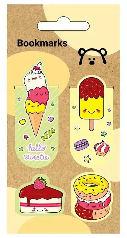 Закладка-магнит для книг MESHU Lovely candy  4 шт. (Арт. - MS_39374) Цв. ассорти